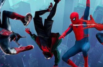 Майлз Моралес и Тоби Магуайр на этом постере фильма «Человек-паук: Через вселенные»